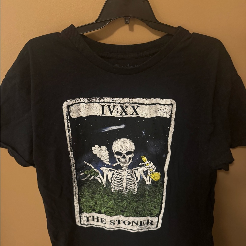 Spencer's Black Skeleton Graphic T-Shirt